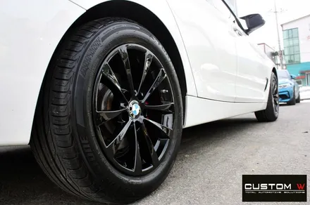 BMW 3GT 블랙유광 휠도색 + 레드 캘리퍼 도색 / 용인 처인구