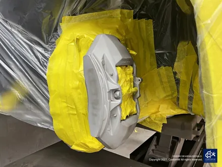 벤츠 CLS53 AMG 블랙실버 투톤 유광 휠도색 + 레드 캘리퍼 도색 / 용인 처인구