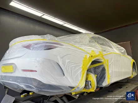 벤츠 CLS300d  블랙 실버 투톤 유광 휠도색 + 레드 캘리퍼 도색 / 용인 처인구
