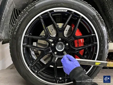 벤츠 G63 AMG G바겐 22인치 블랙 실버 투톤 유광 휠도색 / 용인 처인구