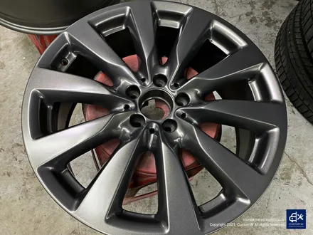 벤츠 GLC350e 리어 범퍼 수리 + 휠수리 후 무광 그레이 휠도색 + 블랙 캘리퍼 도색 / 용인 처인구