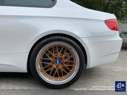 BMW E92 M3 BBS LM 투피스 휠 분해 후, 스포크 오렌지 골드 도색 + 림 폴리싱 작업 / 용인 처인구