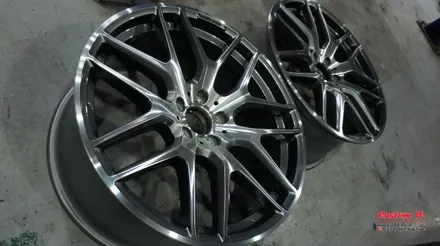 ML의 후속 벤츠 GLE 63AMG 다이아몬드컷팅 휠수리, 63S AMG 캘리퍼처럼 레드로 캘리퍼도색. / 용인 처인구