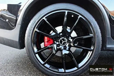 벤츠 GLC43 AMG 블랙유광 휠도색 + 레드 캘리퍼 도색 / 용인 처인구