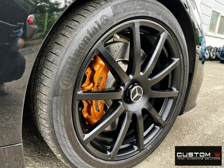 벤츠 S63 AMG 쿠페 무광 블랙 휠도색 + 카본 세라믹 골드 캘리퍼 도색 / 용인 처인구