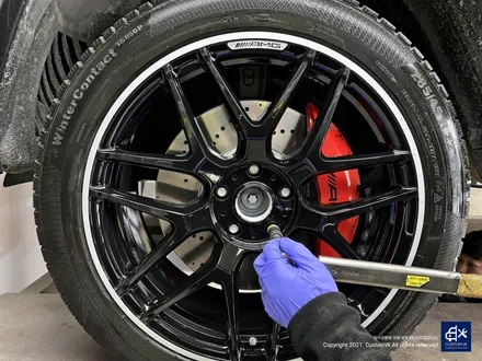 벤츠 G63 AMG G바겐 22인치 블랙 실버 투톤 유광 휠도색 / 용인 처인구