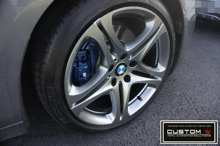 BMW 640D 휠 상처 수리후, 고스트 크롬 휠도색 그리고 M 퍼포먼스 블루 캘리퍼 도색 까지.!! / 용인 처인구