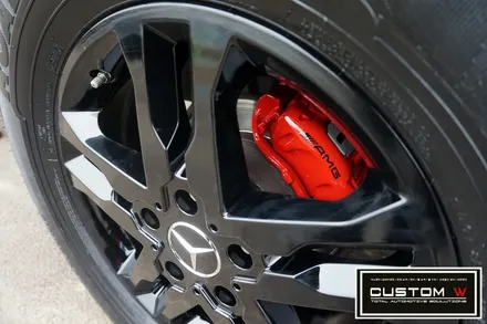 벤츠 G바겐 G350  블랙유광 휠도색 , 레드 캘리퍼 (AMG 로고) 도색 작업 커스텀W / 용인 처인구