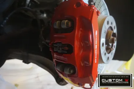 포르쉐 911 카레라 991 MK2 블랙유광 휠도색 , 레드 캘리퍼 도색. 커스텀W CUSTOM W / 용인 처인구