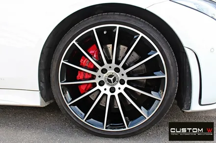 벤츠 CLS450 다이아몬드 컷팅 1개 휠복원 + 레드 캘리퍼 도색 / 용인 처인구
