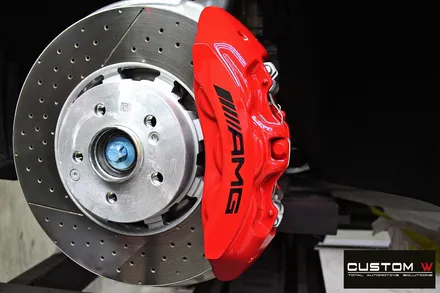 벤츠 GT43 AMG 신차 블랙유광 휠도색 + 레드 캘리퍼 도색 / 용인 처인구