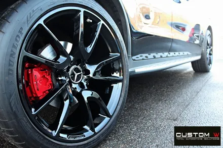 벤츠 GLC43 AMG 블랙유광 휠도색 + 레드 캘리퍼 도색 / 용인 처인구