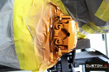 벤츠 GLC350e 블랙유광 휠도색 + 카본 세라믹 골드 캘리퍼 도색 / 용인 처인구