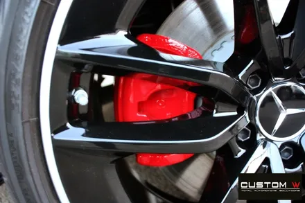 벤츠 CLS53 AMG 블랙 실버 유광 투톤 휠도색 + 레드 캘리퍼 도색 / 용인 처인구