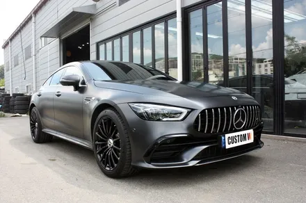 벤츠 GT43 AMG 블랙유광 휠도색 + 카본 세라믹 골드 캘리퍼 도색 / 용인 처인구