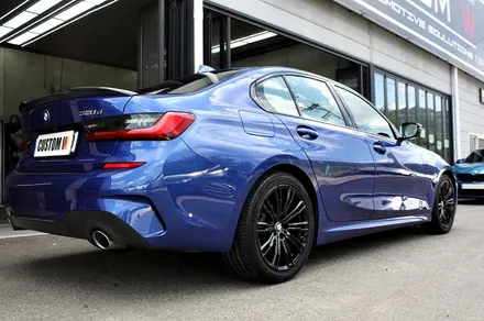 BMW G20 320d 블랙유광 휠도색 + 블루 캘리퍼 도색 / 용인 처인구