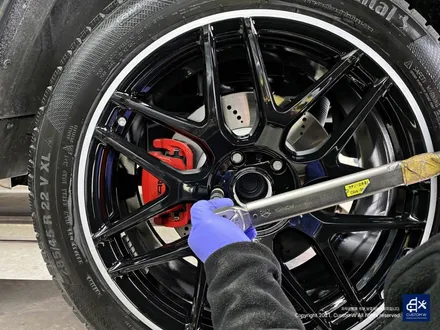 벤츠 G63 AMG G바겐 22인치 블랙 실버 투톤 유광 휠도색 / 용인 처인구