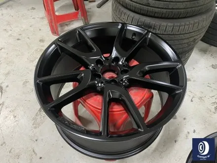벤츠 W213 E43 AMG 휠 상처 수리 후 사틴 블랙 (무광 검정 / 매트 블랙) 휠 복원 도색 + 카본 세라믹 골드 캘리퍼 도색 / 용인 처인구