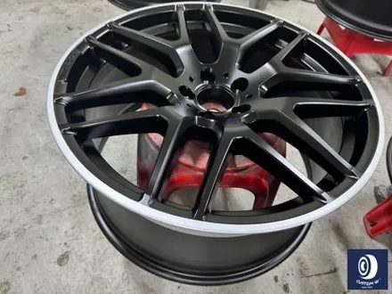 벤츠 GLE63 AMG 휠 도색 불량 재작업 약품 박리 제거 후, 사틴 블랙 + 실버 투톤 휠도색 + 레드 캘리퍼 도색 / 용인 처인구