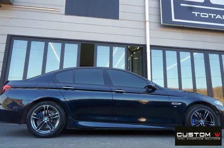 BMW F10 530D 고스트크롬 휠도색(휠굴절수리) + 블루 캘리퍼 도색 / 용인 처인구