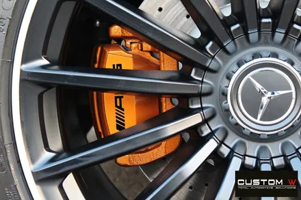 벤츠 GT43 AMG 무광 블랙실버 투톤 휠 + 골드 캘리퍼 도색 / 용인 처인구