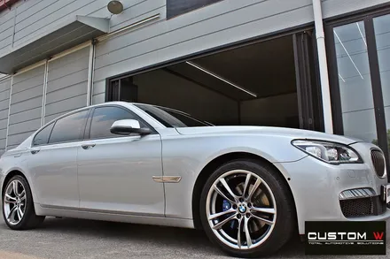 BMW 740 고스트 크롬 휠도색 + M 퍼포먼스 블루 캘리퍼 도색 / 용인 처인구