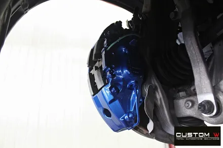 BMW G12 740Li 휠 상처 수리 후 건메탈 휠도색 + 블루 캘리퍼 도색 / 용인 처인구