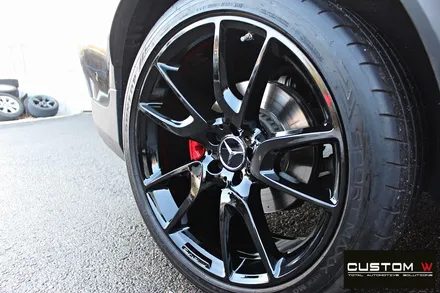 벤츠 GLC43 AMG 블랙유광 휠도색 + 레드 캘리퍼 도색 / 용인 처인구