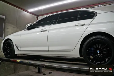 BMW G30 520i 블랙유광 휠도색 + 블루 캘리퍼 도색 / 용인 처인구
