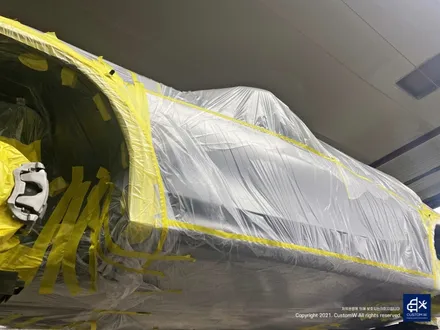 부식도 제거하고...BMW G20 320i 휠수리 후 블랙유광 휠도색 + 블루 캘리퍼 도색 / 용인 처인구