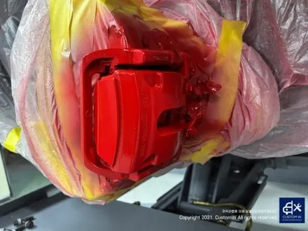 벤츠 GLE53 AMG 블랙 유광 휠도색 그리고 레드 캘리퍼 도색까지_! 완벽한 컬러 밸런스_! / 용인 처인구