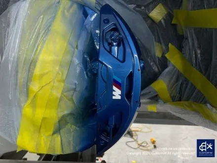 와_! 이게 플렉스다_! 전기차 럭셔리 세단 BMW I7 블루 캘리퍼 도색 고객과의 소통을 중요시하는 커스텀 W (feat. 훈훈한 카톡 내용 캡처 ) / 용인 처인구