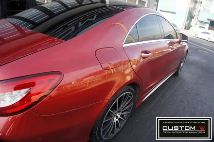 벤츠 CLS 250 상처 심한 휠 다이아몬드 컷팅 휠수리 , 운전석 리어휀더, 범퍼 판금도색 외형복원 작업까지 한번에_! 원스탑 토탈 솔루션 커스텀W / 용인 처인구
