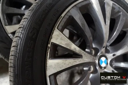 BMW 5GT 잘 못된 휠수리로 엉망이 된 휠 재작업. 다이아몬드 커팅 블랙 폴리시 휠로 재탄생 그리고  캘리퍼 도색까지.! / 용인 처인구