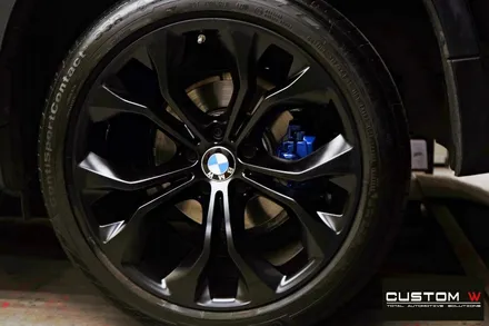 BMW X6 매트 블랙 휠 + 블루 캘리퍼 도색 / 용인 처인구