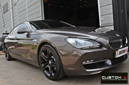 BMW 640d 휠 수리 후 블랙유광 휠 도색 + 레드 캘리퍼 도색 / 용인 처인구
