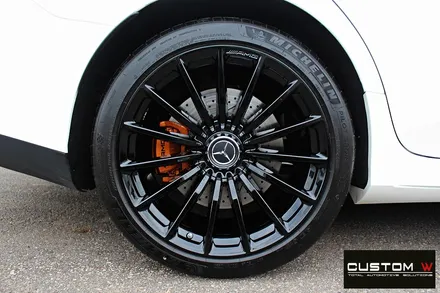 벤츠 GT43 AMG 블랙유광 휠도색 + 카본 세라믹 골드 캘리퍼 도색 / 용인 처인구
