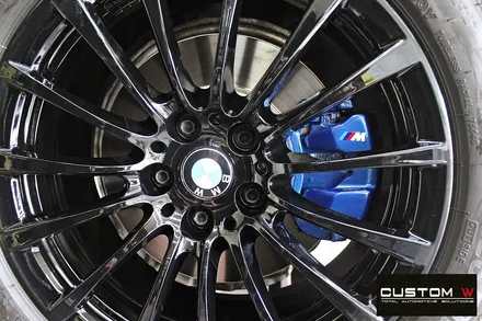 BMW G30 520i 블랙유광 휠도색 + 블루 캘리퍼 도색 / 용인 처인구
