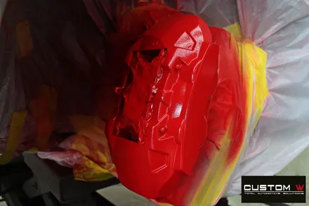 벤츠 CLS400d 휠 상처 수리 후 블랙유광 휠도색 + 레드 캘리퍼 도색 / 용인 처인구