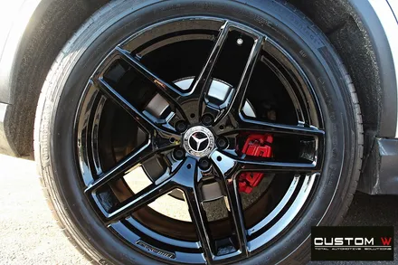 벤츠 GLE 350d 쿠페 블랙유광 휠도색 + 레드 캘리퍼 도색 / 용인 처인구