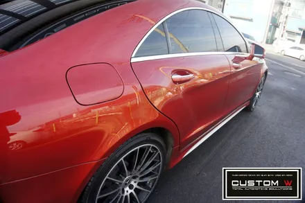 벤츠 CLS 250 상처 심한 휠 다이아몬드 컷팅 휠수리 , 운전석 리어휀더, 범퍼 판금도색 외형복원 작업까지 한번에_! 원스탑 토탈 솔루션 커스텀W / 용인 처인구