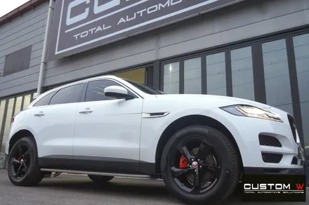 재규어 F 페이스 F-PACE 블랙유광 휠도색, 레드 캘리퍼 도색. / 용인 처인구