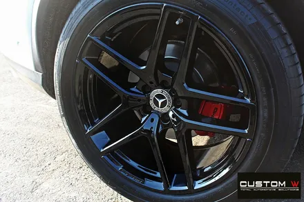 벤츠 GLE 350d 쿠페 블랙유광 휠도색 + 레드 캘리퍼 도색 / 용인 처인구