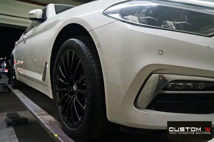 BMW G30 520i 블랙유광 휠도색 + 블루 캘리퍼 도색 / 용인 처인구