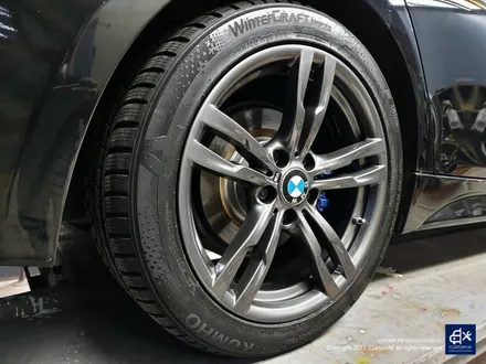 BMW 320d 휠수리 후 건메탈 휠도색 + 블루 캘리퍼 도색 / 용인 처인구