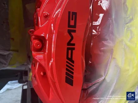 벤츠 E53 AMG 블랙실버 투톤 휠도색 + 레드 캘리퍼 도색 / 용인 처인구