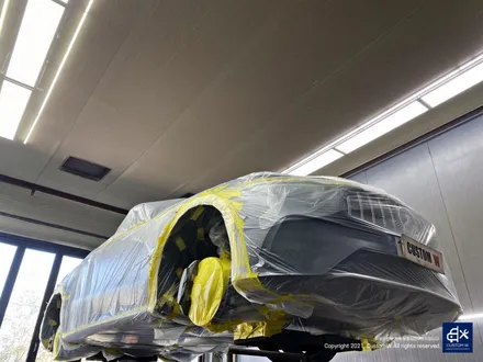 벤츠 E450 쿠페 마차휠 투톤 유광 휠도색 + 카본 세라믹 골드 캘리퍼 도색 / 용인 처인구