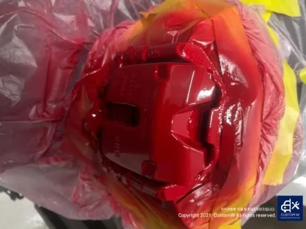 BMW G30 520D 휠 상처 수리 후, 유광 블랙 휠도색 그리고 레드 캘리퍼 도색 작업까지_! / 용인 처인구