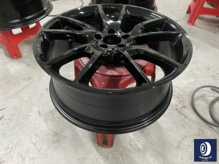 벤츠 GLC43 AMG 21인치 휠 상처 수리 후, 블랙 유광 휠 도색 + 건메탈 그레이 캘리퍼 도색 / 용인 처인구