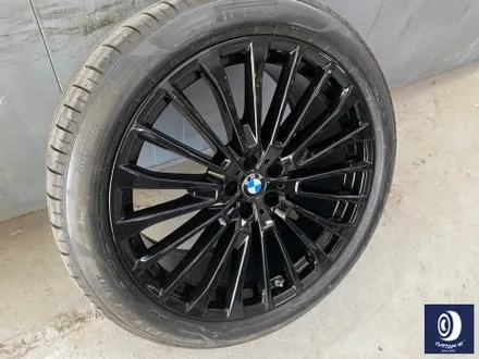 BMW X7 22인치 757 타 업체 휠 수리 도색 불량 재작업 / 약품 박리 후, 하이그로시 블랙 (검정 유광) 휠도색 / 용인 처인구